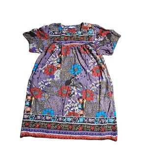 Only Necessities Muumuu Patio House Dress Batik Kaftan Lounge 3X Made in India